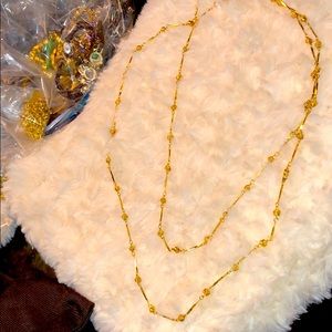 Gold necklace long